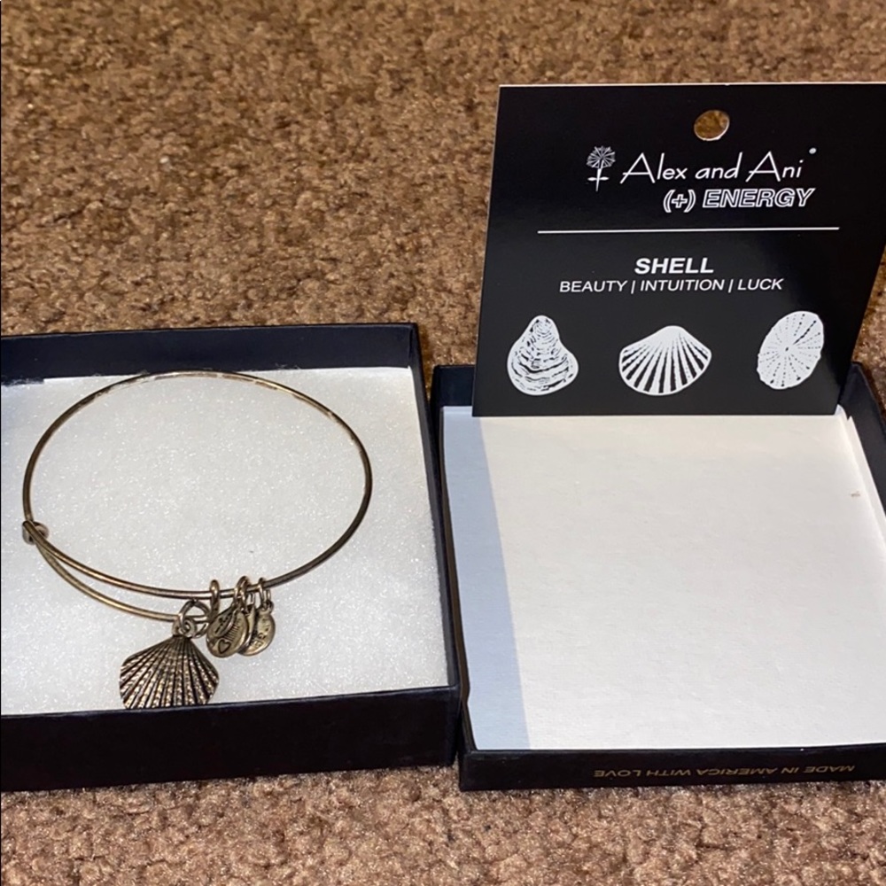 Silver 'Shell' Alex &Ani Bracelet with box